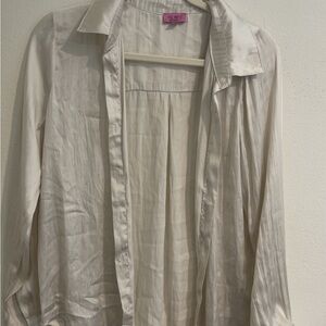 Cream Button-Up Blouse